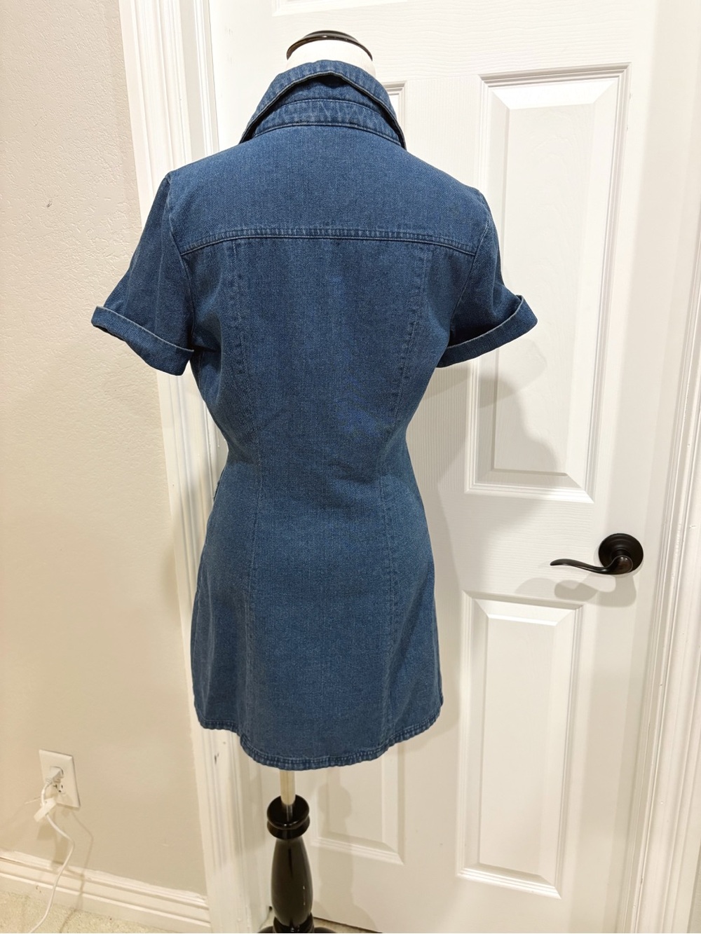 Alexia Admore Denim Button-Front Jean Denim Romina Shirt Dress Small - Picture 6 of 7